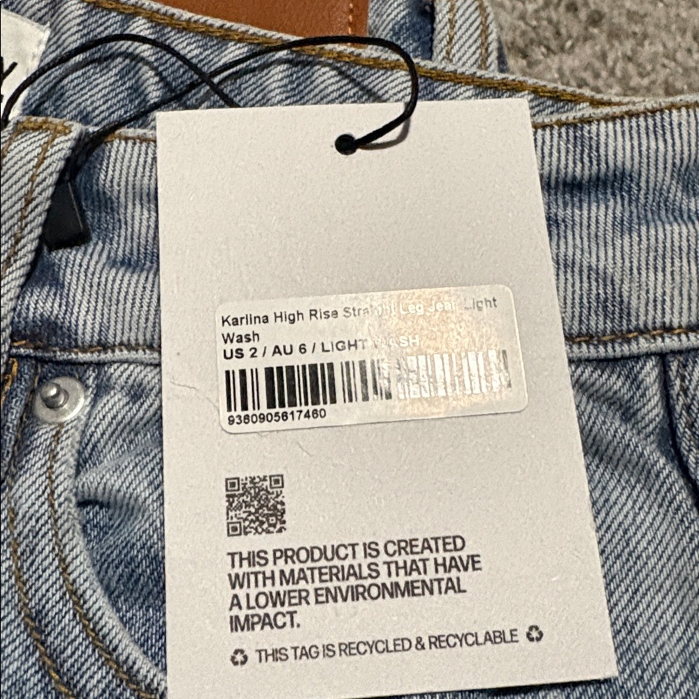 Karlina High Rise Straight Leg Jean Light Wash - Picture 6 of 6